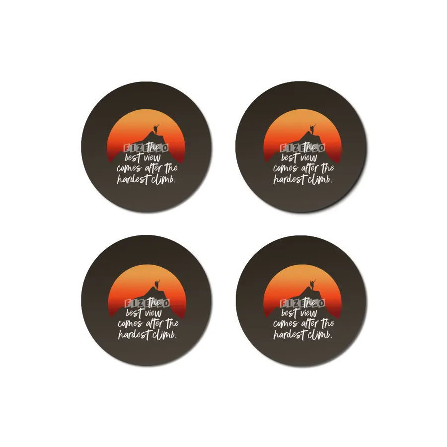 Success Climbing Motivation Bardak Altlığı