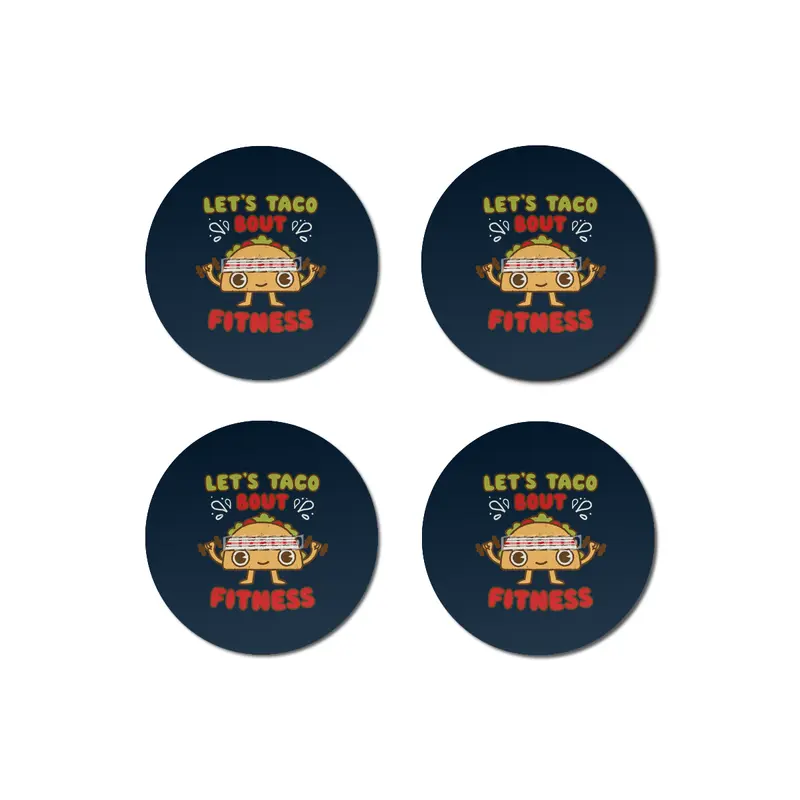 Let's Taco Bout Fitness - Fitness and Exercise Lover Bardak Altlığı