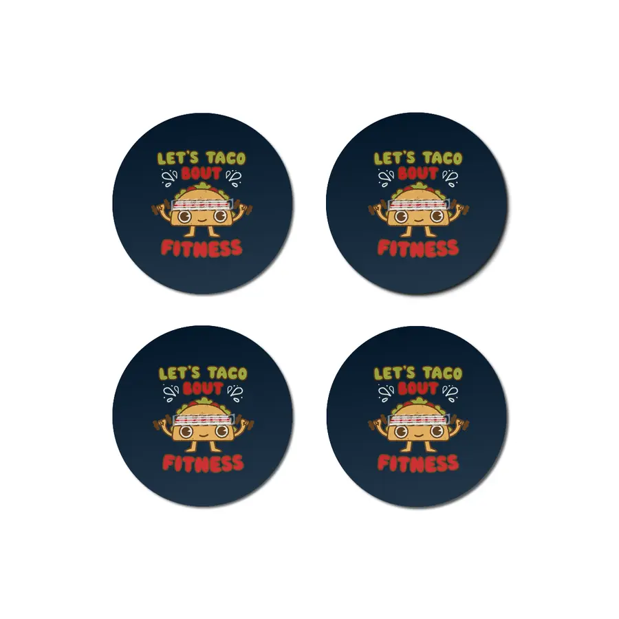 Let's Taco Bout Fitness - Fitness and Exercise Lover Bardak Altlığı
