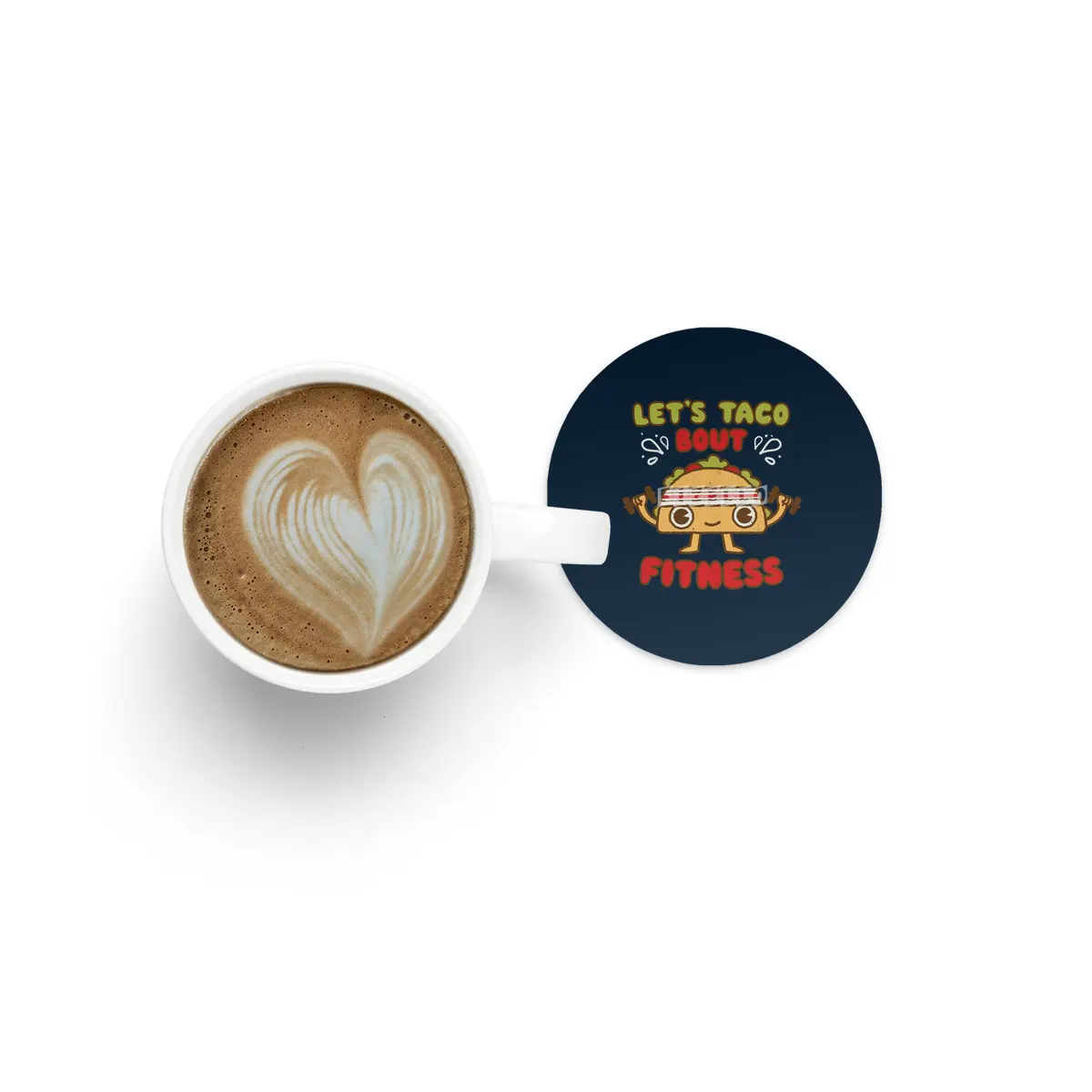 Let's Taco Bout Fitness - Fitness and Exercise Lover Bardak Altlığı