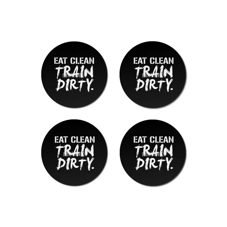 Eat Clean Train Dirty Workout Fitness Running Crossfit Motivation gym crossfit lifting Bardak Altlığı