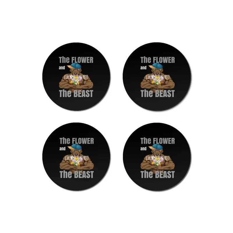 Flower and Beast Fitness Bodybuilding Bardak Altlığı