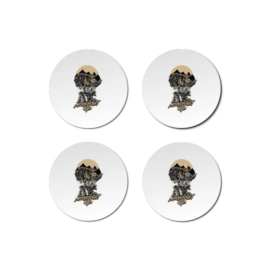 Moonlight Gym Werewolf - Gym Bodybuilding Fitness Design Bardak Altlığı