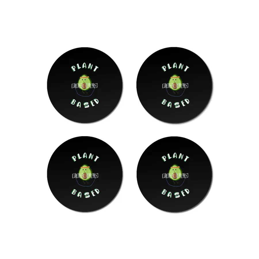 Funny Plant Based Avocado Fitness Tee, Vegan & Vegetarian Bardak Altlığı