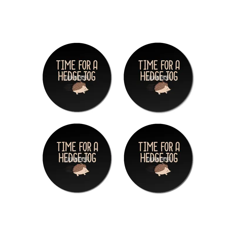 Time For A Hedge Jog Hedgehog Pun Fitness Jogging Workout Bardak Altlığı