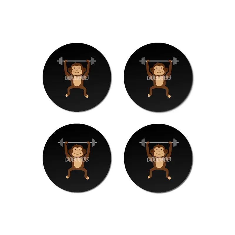 Weightlifting Body Builder Fitness Monkey, Gym Enthusiast, Funny Workout Monkey Bar Bardak Altlığı