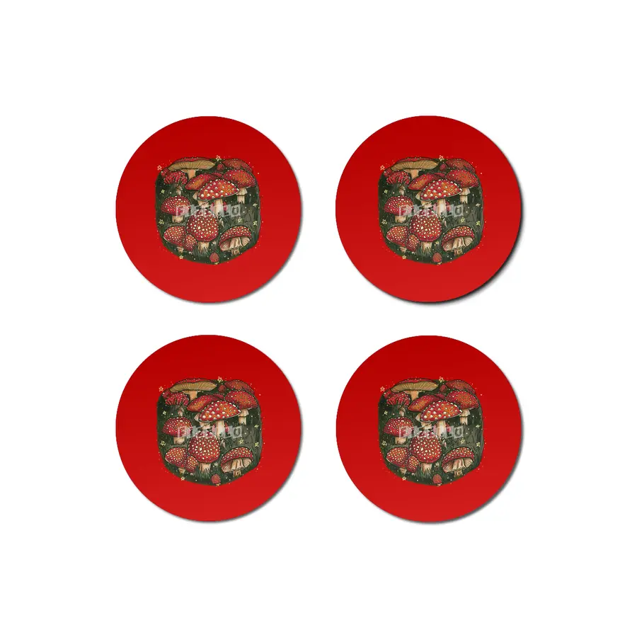 Fly Agaric - The Toadstool Mushroom ( Red ) Bardak Altlığı