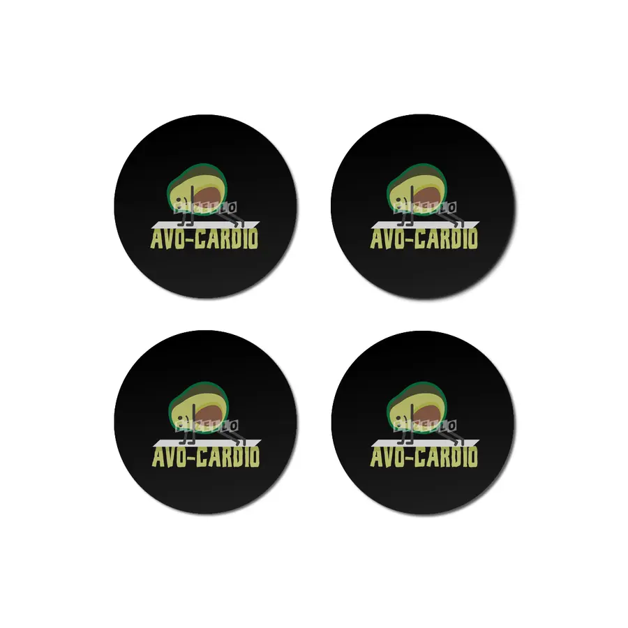 Avo-Cardio Avocado Fitness Workout Gym Bardak Altlığı