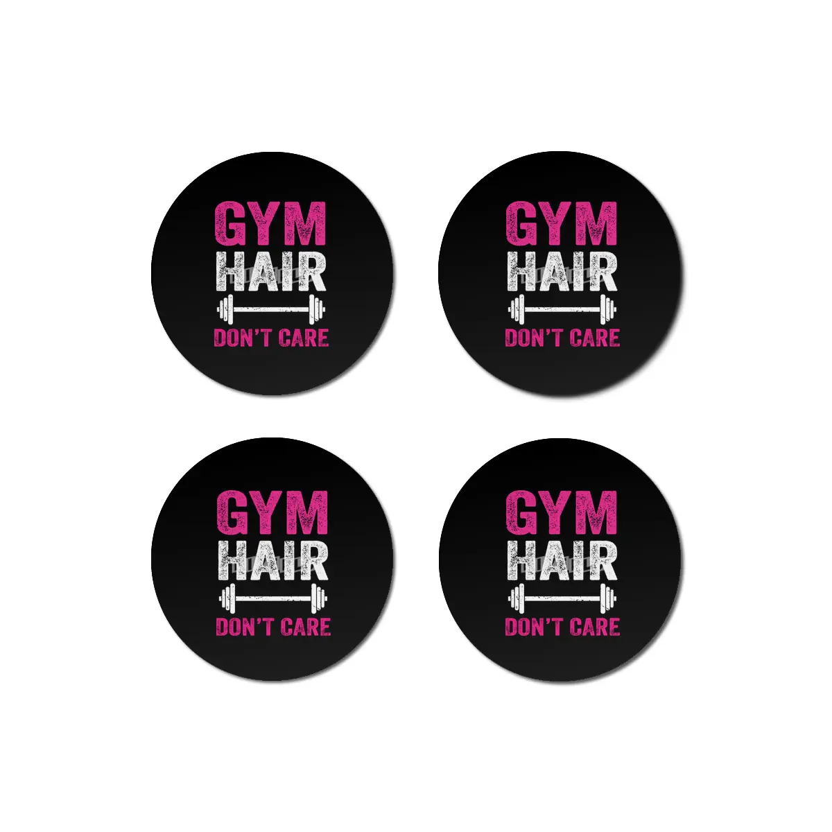 Gym Hair Don't Care Funny Fitness Design Gift Idea Bardak Altlığı