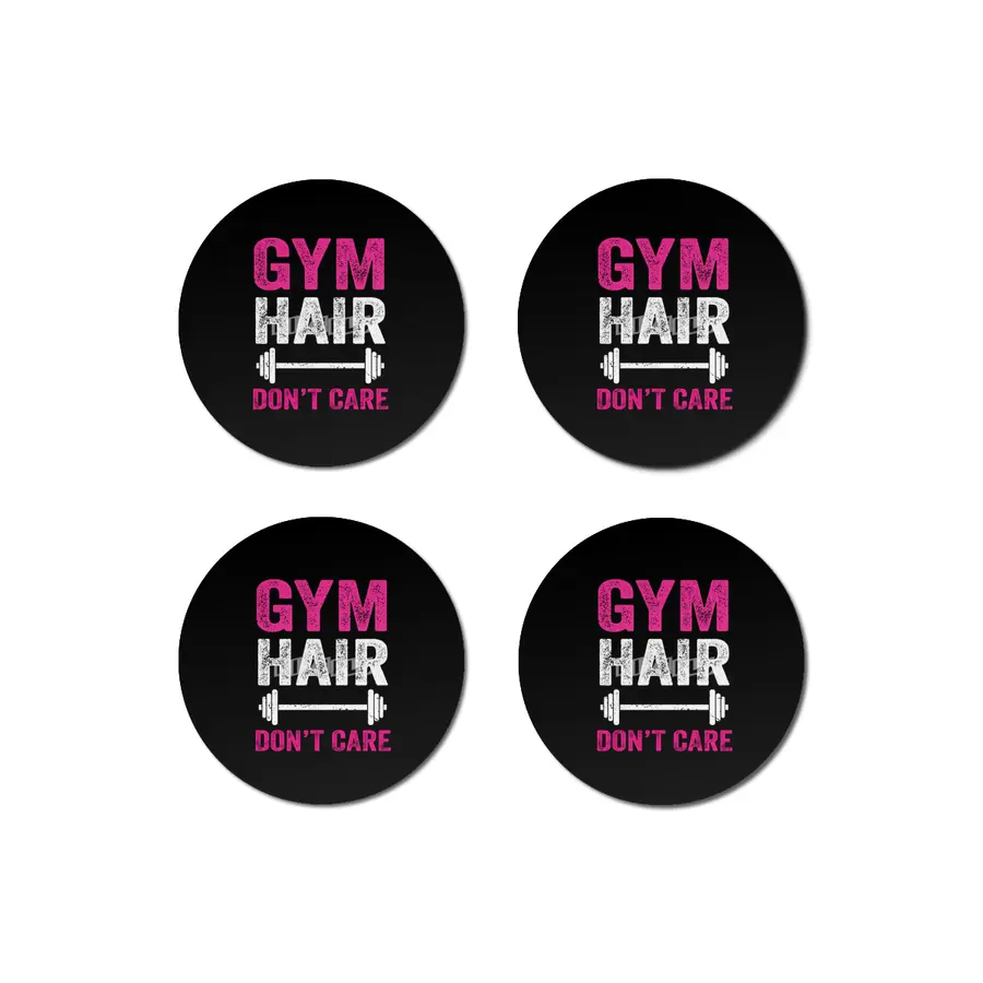 Gym Hair Don't Care Funny Fitness Design Gift Idea Bardak Altlığı
