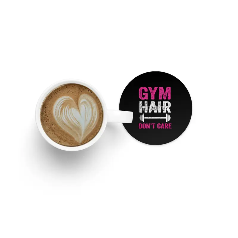 Gym Hair Don't Care Funny Fitness Design Gift Idea Bardak Altlığı