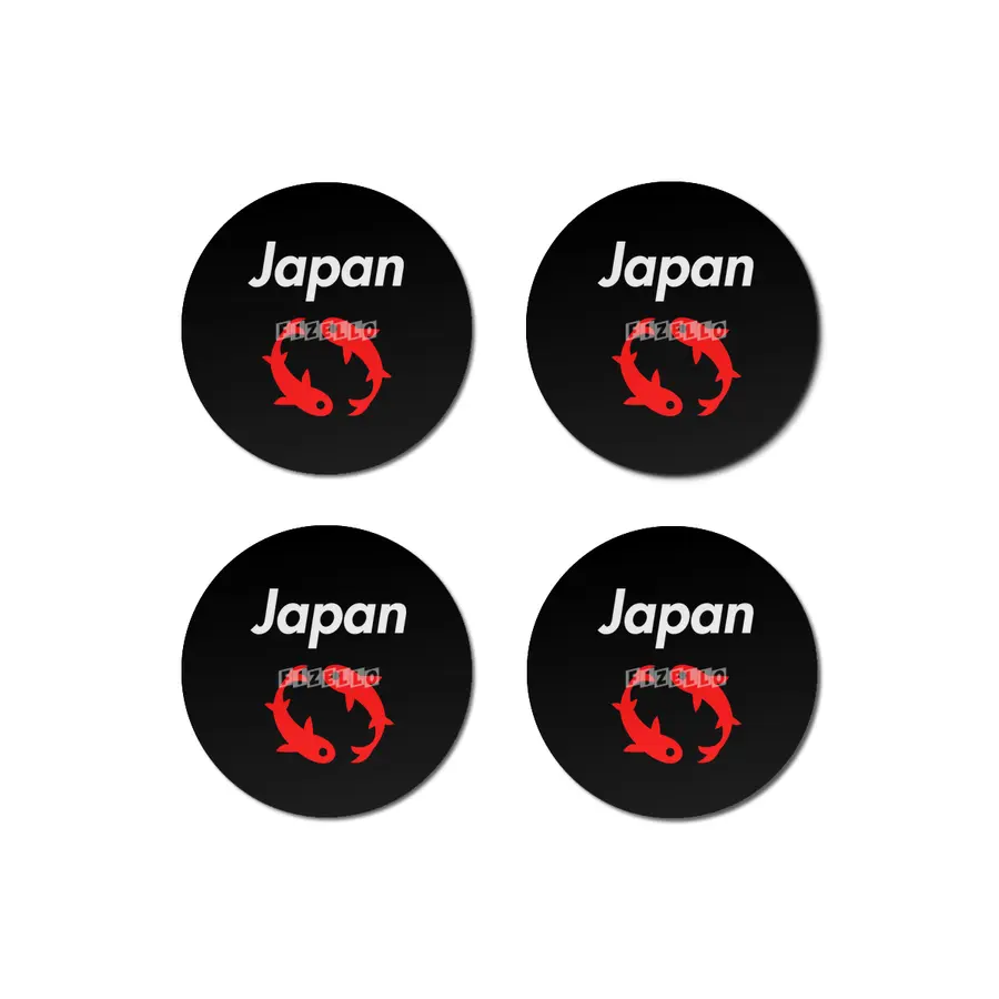 Japanese Iconic Koi for Dark Color Bardak Altlığı