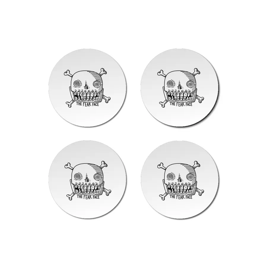 The Fear Face Skull Bardak Altlığı