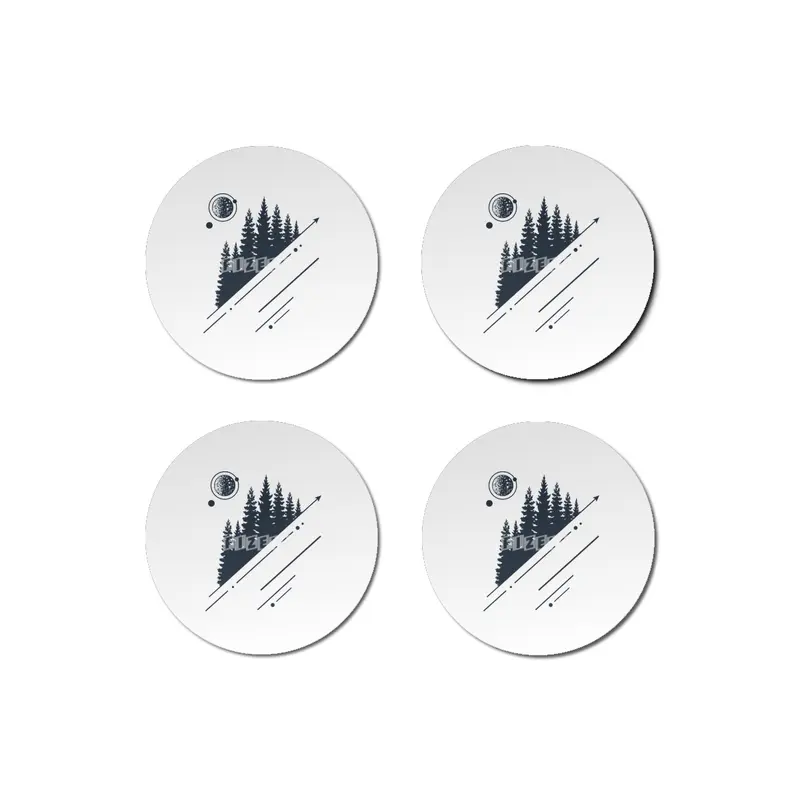 Modern Geometric Nature Forest Hipster Graphic Bardak Altlığı