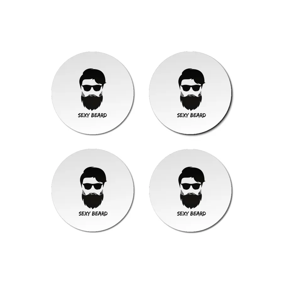 Sexy beard Hipster face Bardak Altlığı