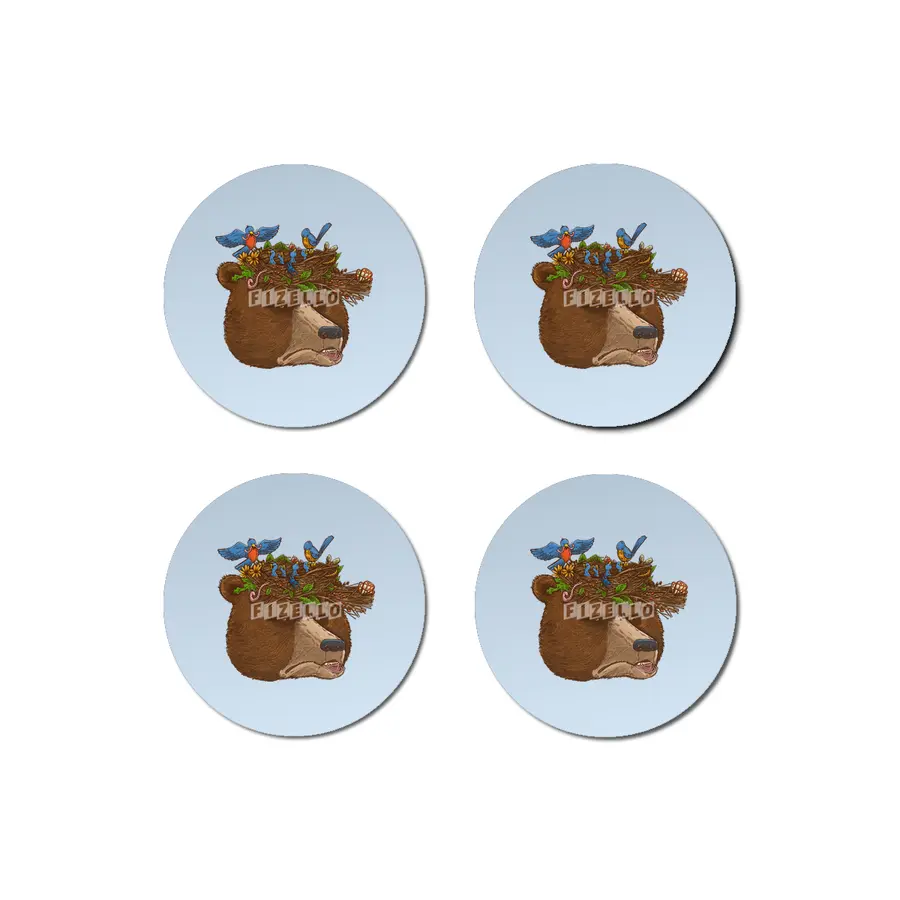 Mr Bear's Nature Hat 2017 Bardak Altlığı