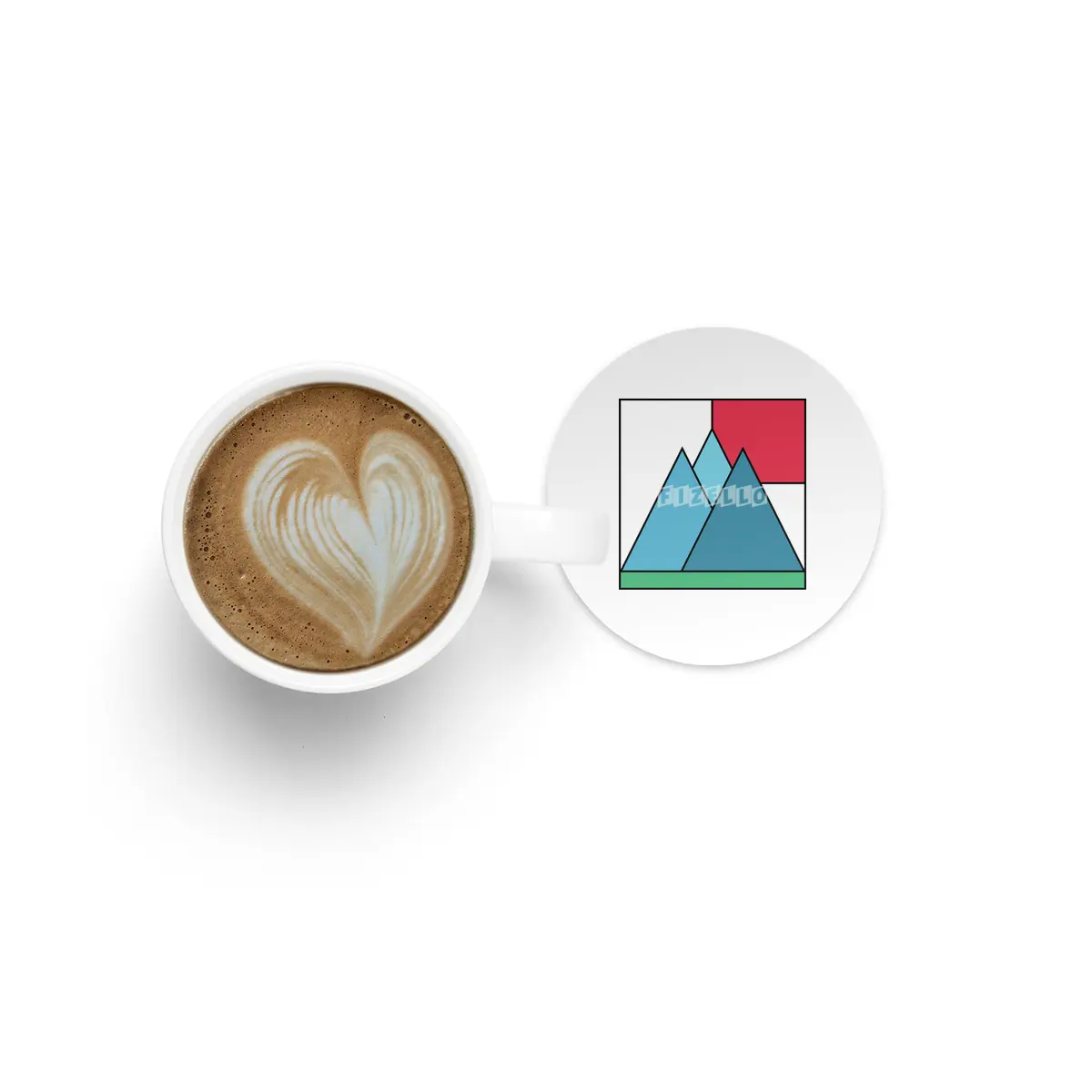 Simply mountains minimalistic nature design Bardak Altlığı