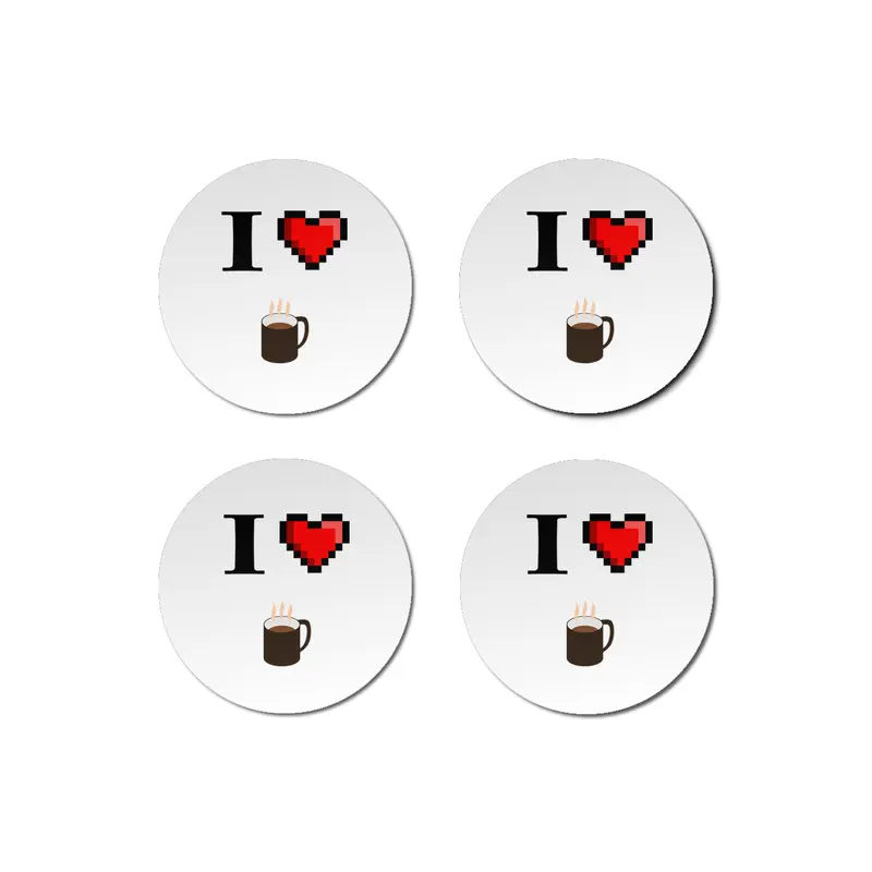 I love Coffee 8Bit Bardak Altlığı