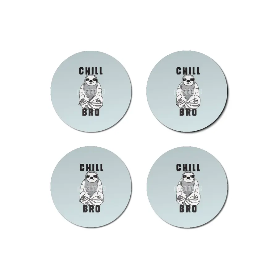 Chill Bro - smooth, lazy Buddha sloth Bardak Altlığı