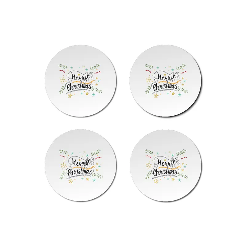 Merry Christmas Hand Lettering Artwork Bardak Altlığı
