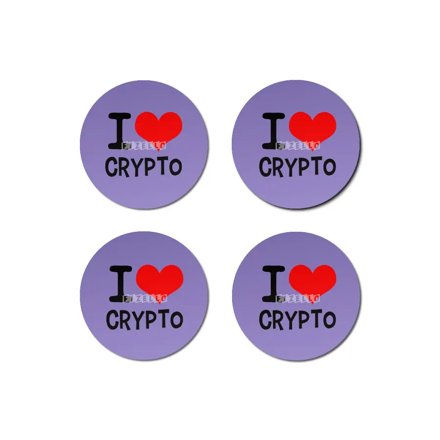 I Love Crypto Currency Bardak Altlığı