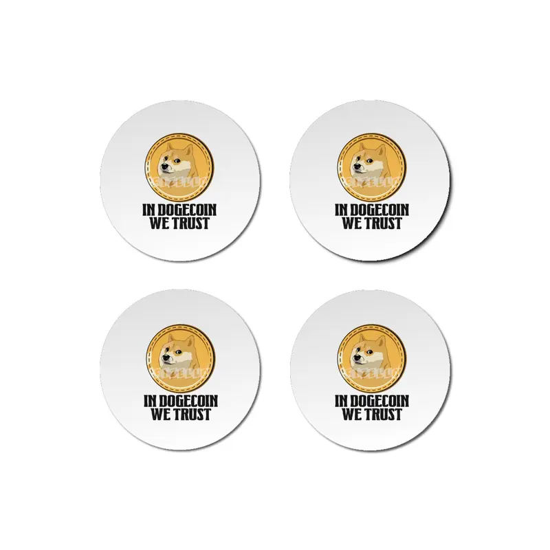 In Dogecoin We Trust Funny Crypto Cryptocurrency Bardak Altlığı