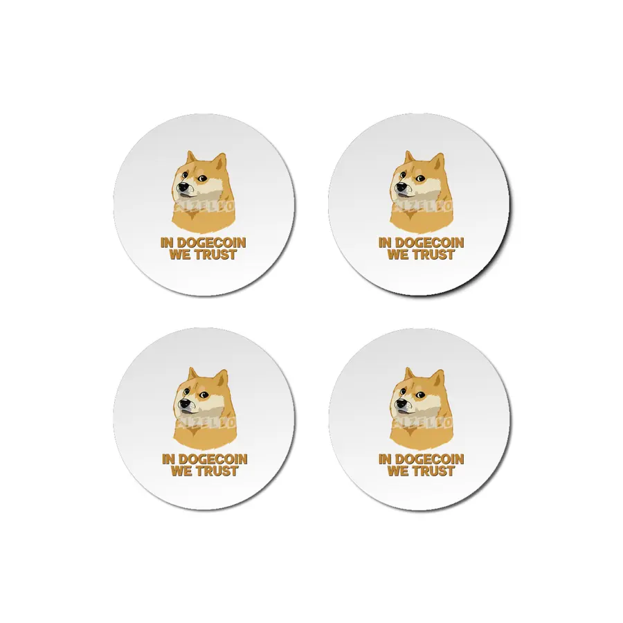 In Dogecoin We Trust Funny Crypto Cryptocurrency Bardak Altlığı
