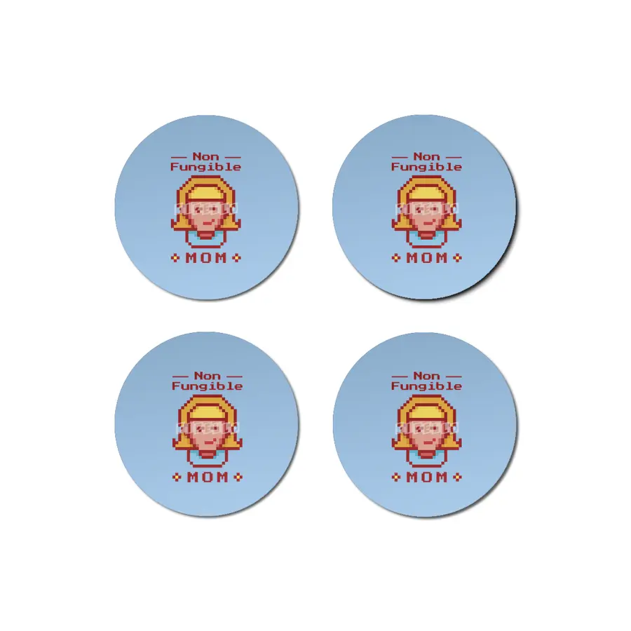 NFT Non-Fungible Mom  Crypto Art Token Mother's Day Bardak Altlığı