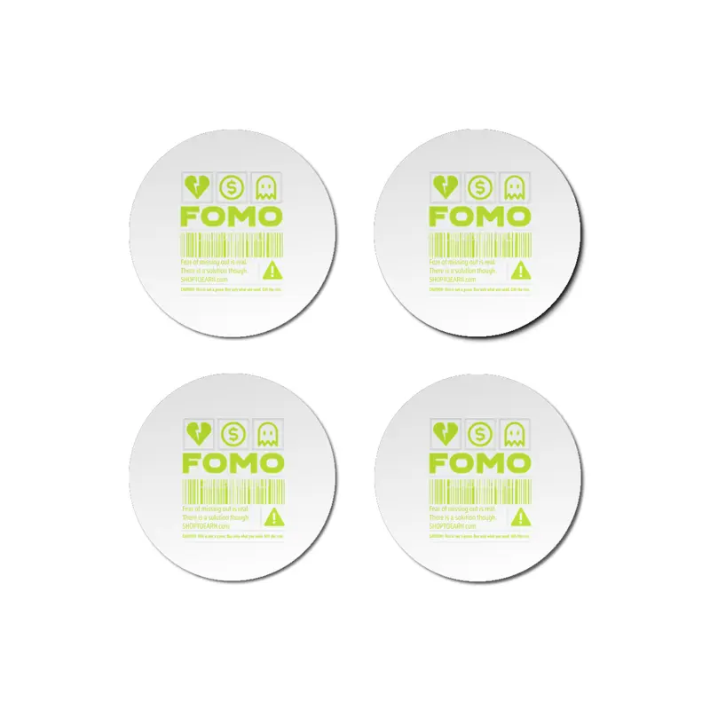 FOMO Design Shop To Earn Crypto Back Bardak Altlığı