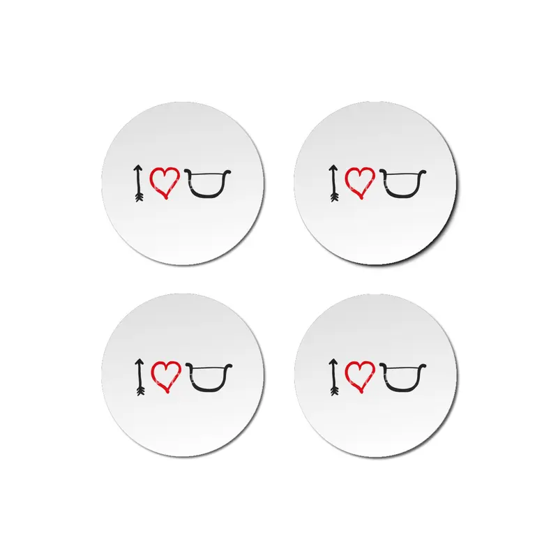 I love you bow arrow heart Cupid Valentine's day Bardak Altlığı
