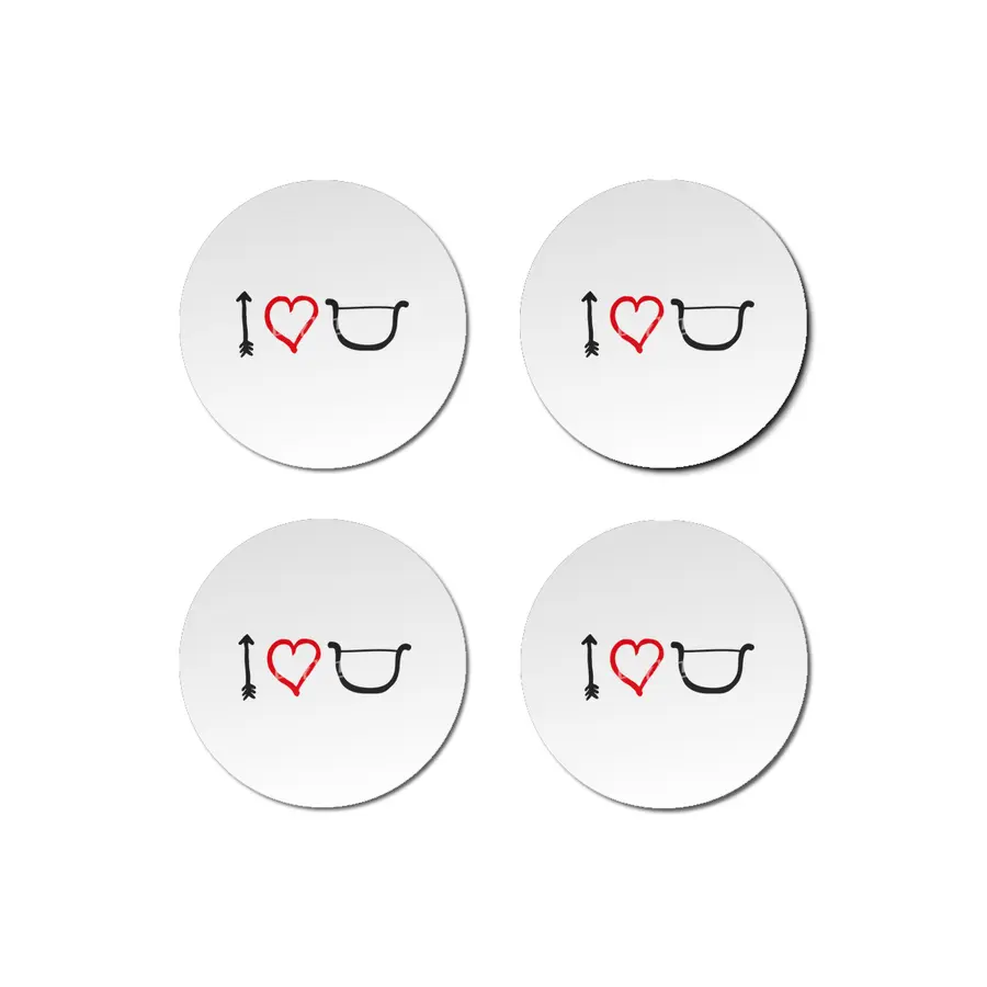 I love you bow arrow heart Cupid Valentine's day Bardak Altlığı