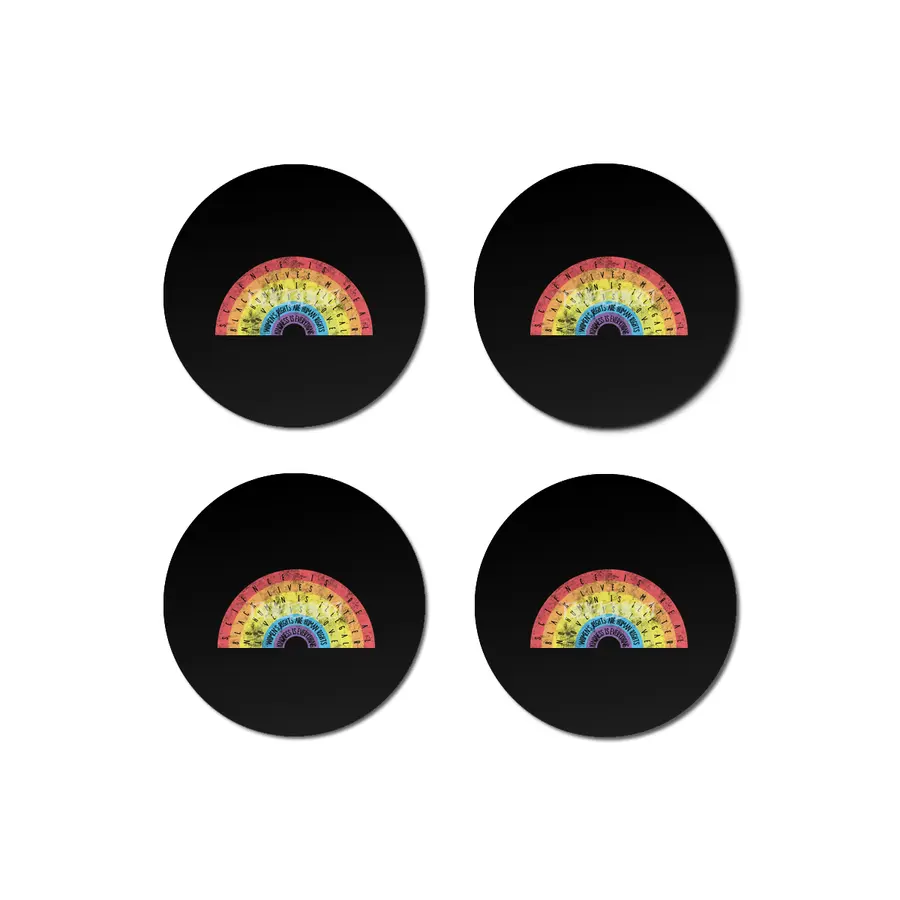 Science is Real Black Lives Matter Rainbow Shirt Vintage Bardak Altlığı