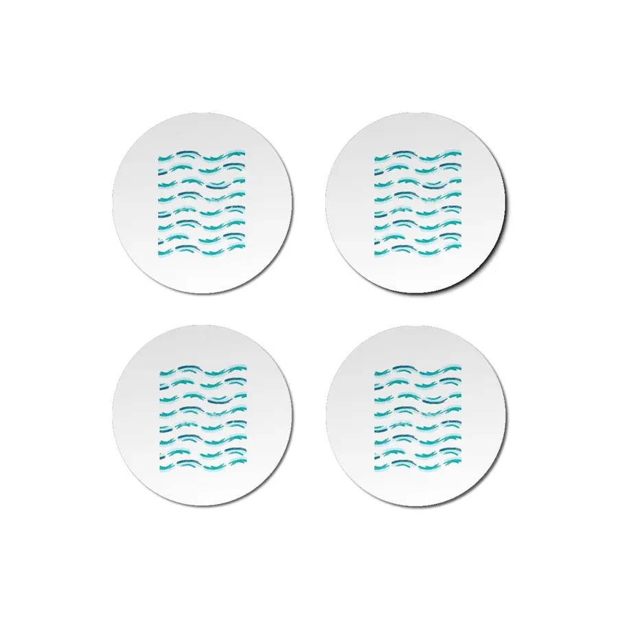 Blue Sea Waves Pattern-Enjoy Summer And Salt Life Bardak Altlığı