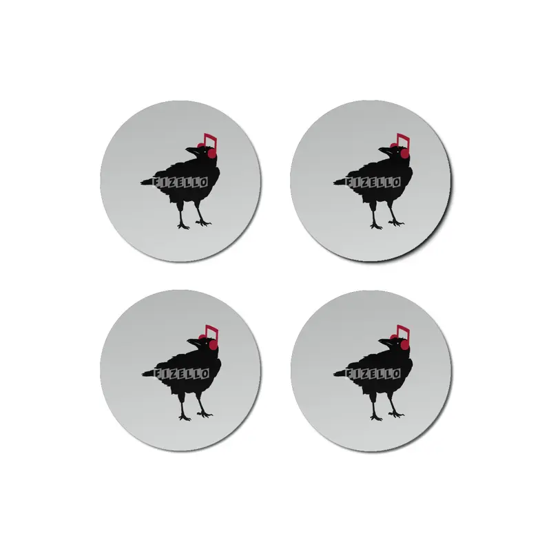 Music Bird Crow Musical Note Bardak Altlığı