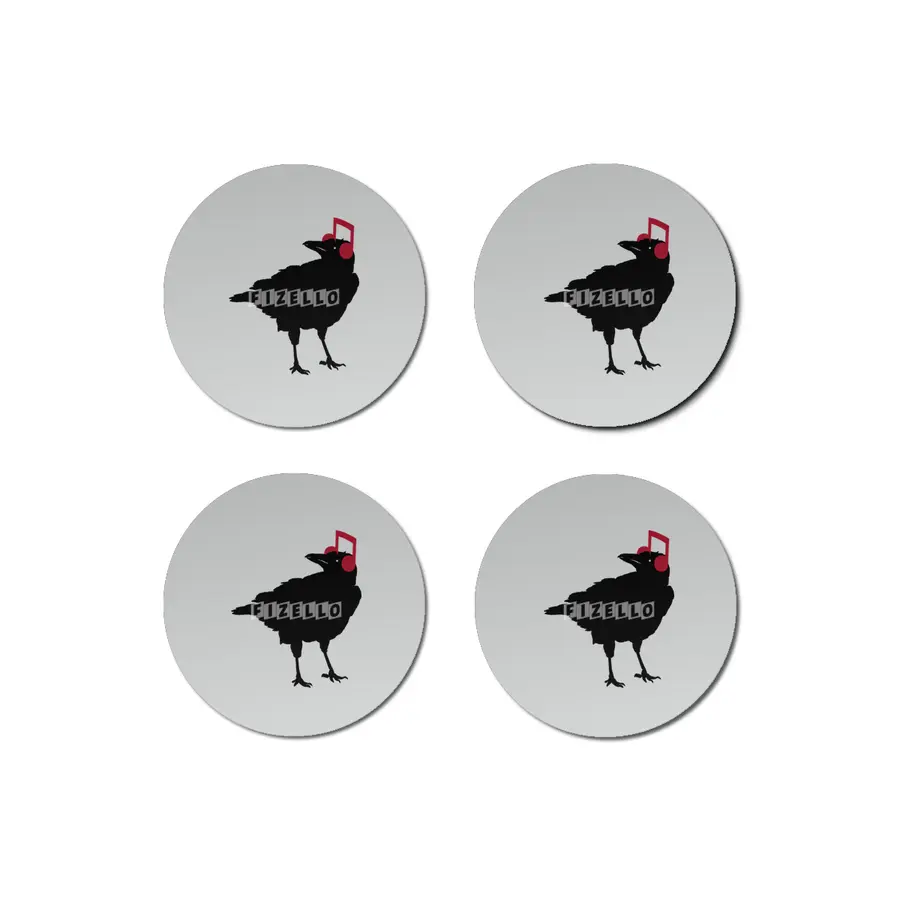 Music Bird Crow Musical Note Bardak Altlığı