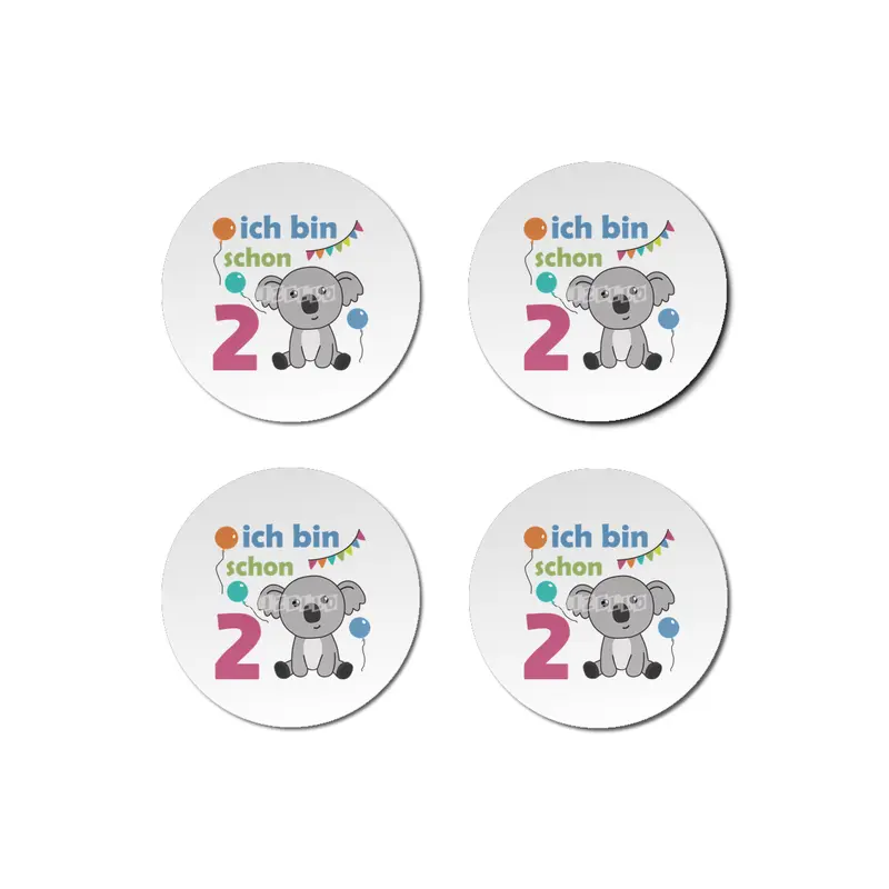 2nd Birthday Koala Two Years Old Cute Animals Bardak Altlığı