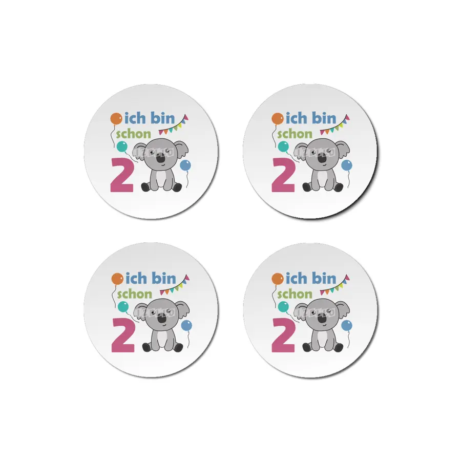 2nd Birthday Koala Two Years Old Cute Animals Bardak Altlığı