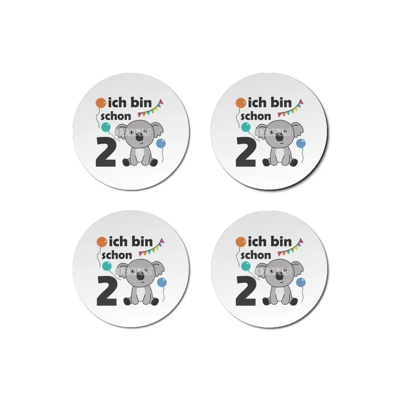 2nd Birthday Koala Two Years Old Cute Animals Bardak Altlığı