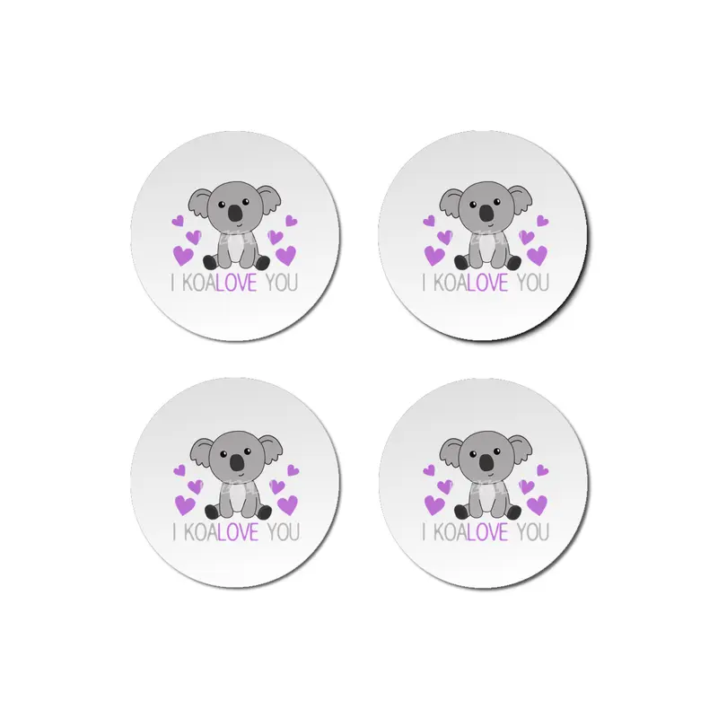 I Koalove You Cute Koala With Hearts Cute Animals Bardak Altlığı