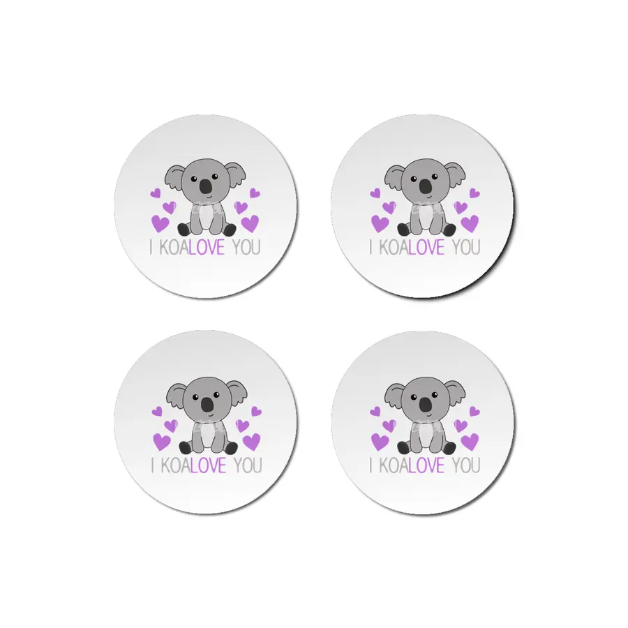 I Koalove You Cute Koala With Hearts Cute Animals Bardak Altlığı