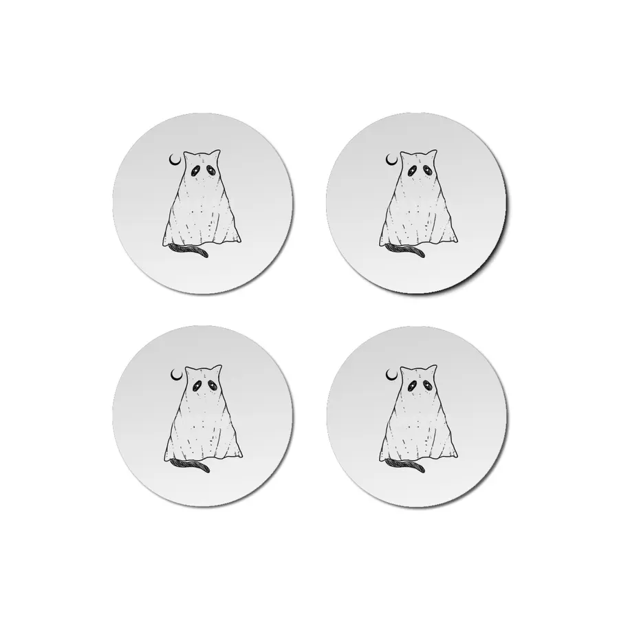 Ghost cat Bardak Altlığı