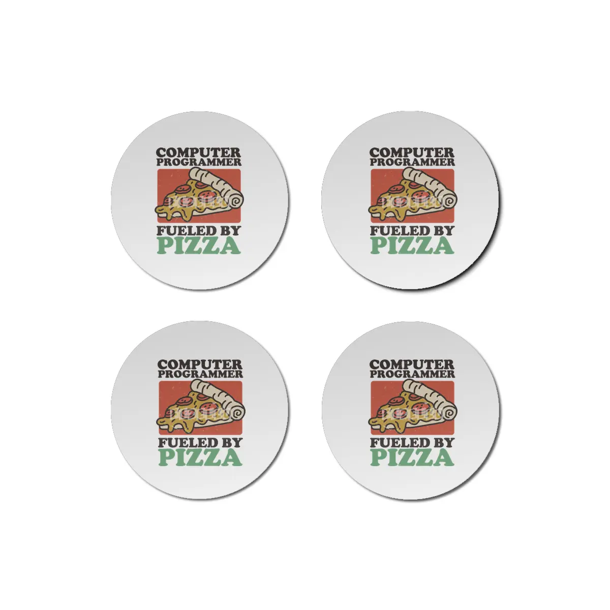 Computer Programmer Fueled By Pizza Bardak Altlığı