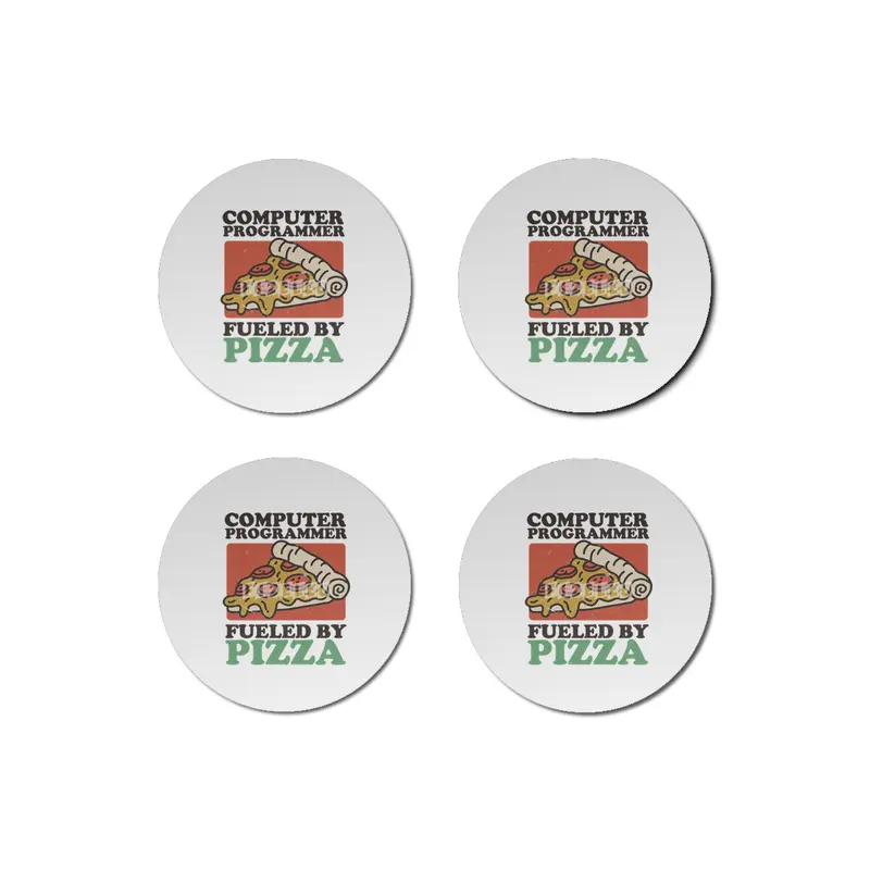 Computer Programmer Fueled By Pizza Bardak Altlığı