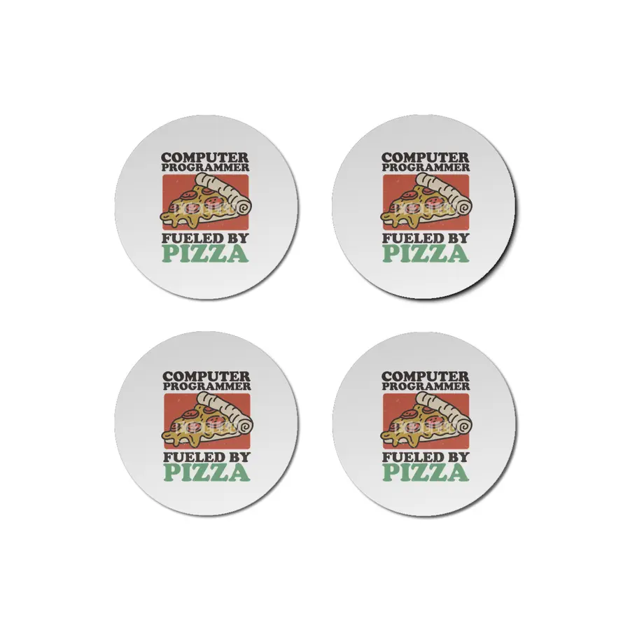 Computer Programmer Fueled By Pizza Bardak Altlığı