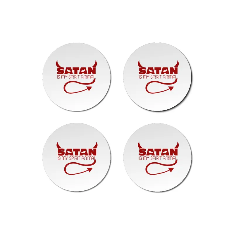 Satan is My Spirit Animal - Red Bardak Altlığı