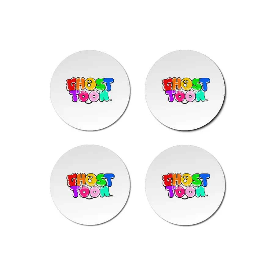 GHOSTTOON™ Series Logo Colorful Bubble Graffiti Tee Shirt Bardak Altlığı