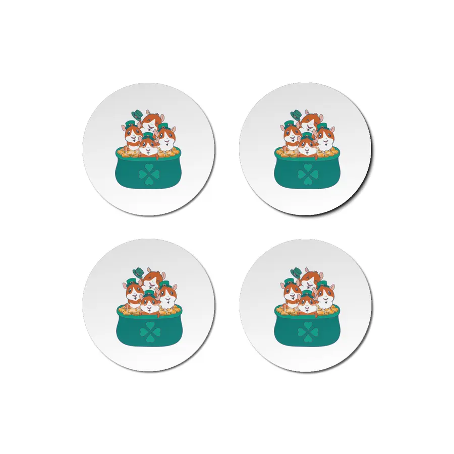Guinea Pigs St Patricks Day Pot of Gold Bardak Altlığı
