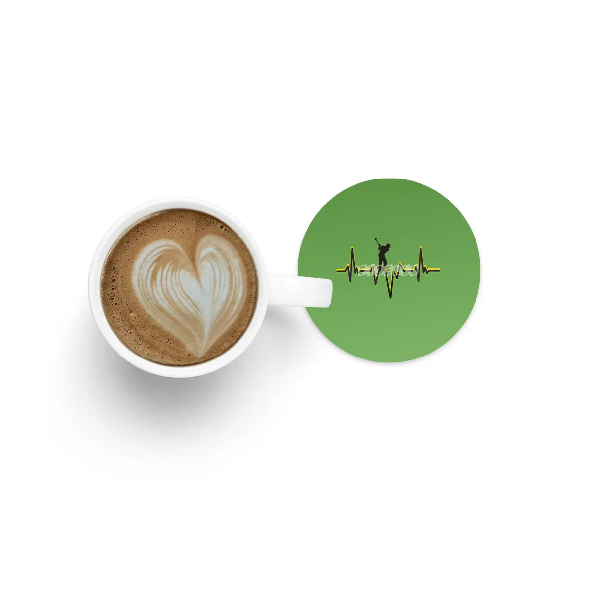 Golf Heartbeat for golf lover Bardak Altlığı