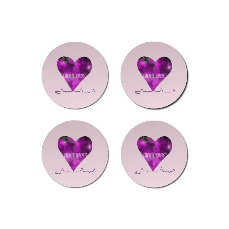 Heartbeat Cute Purple Heart With Love Mi Amor- Great Gift For Him This Christmas Bardak Altlığı