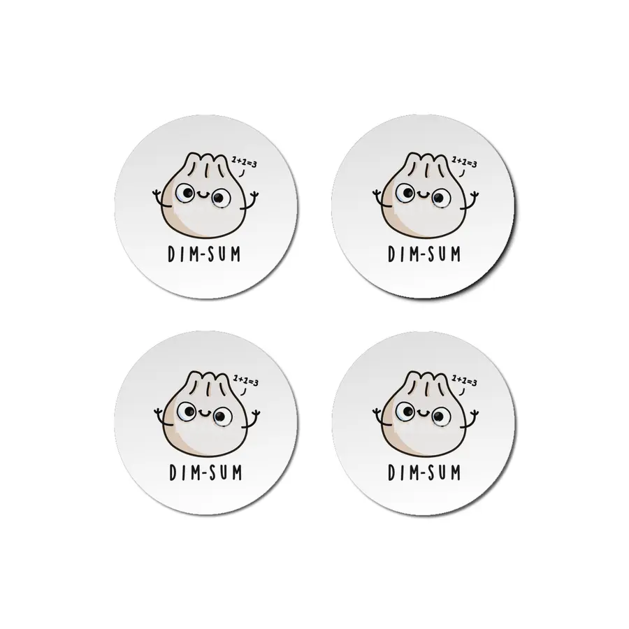 Dim Sum Cute Dimsum Bao Math Pun Bardak Altlığı